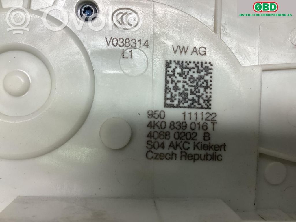 Volkswagen ID.4 Zamek drzwi tylnych 