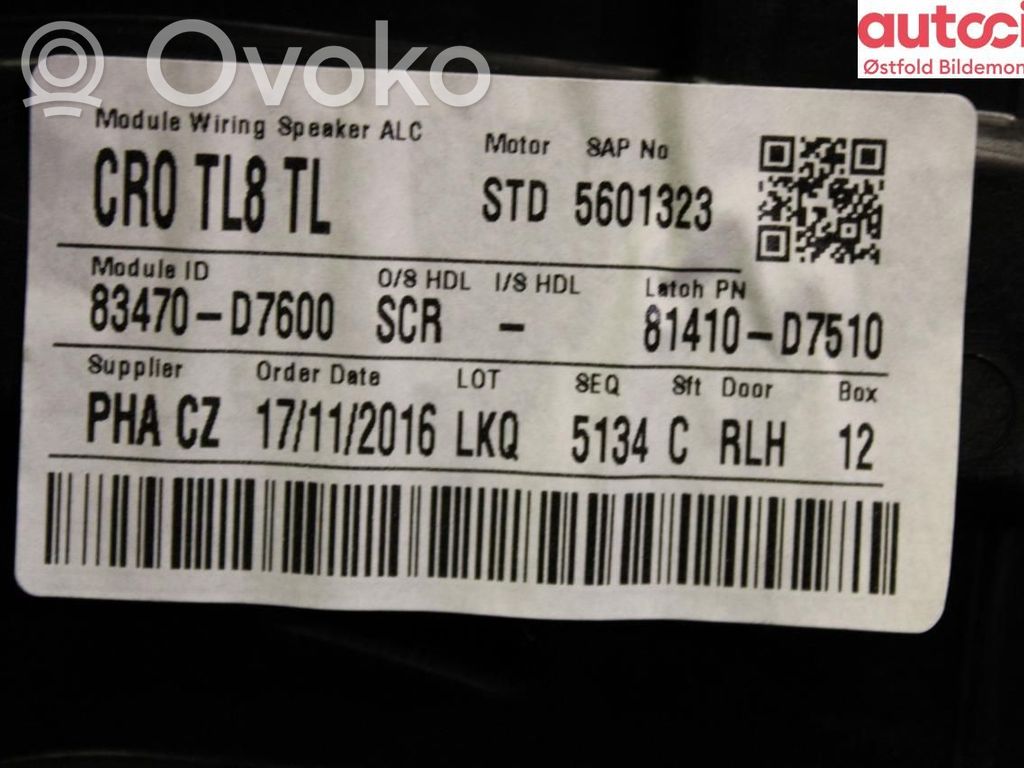 Hyundai Tucson TL Podnośnik szyby drzwi z silniczkiem