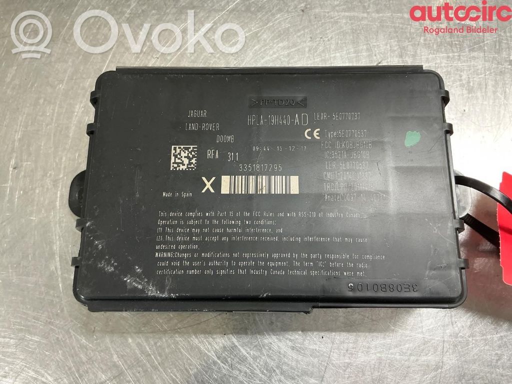 Jaguar F-Pace Unitate/modul de control fără cheie (KESSY) 