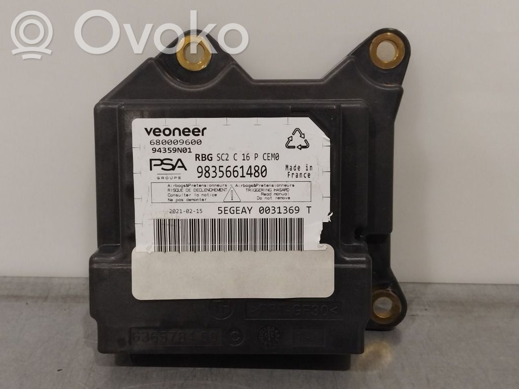 Sterownik / Moduł Airbag   1693510080,1693510080,9835661480,1693510080,9835661480
