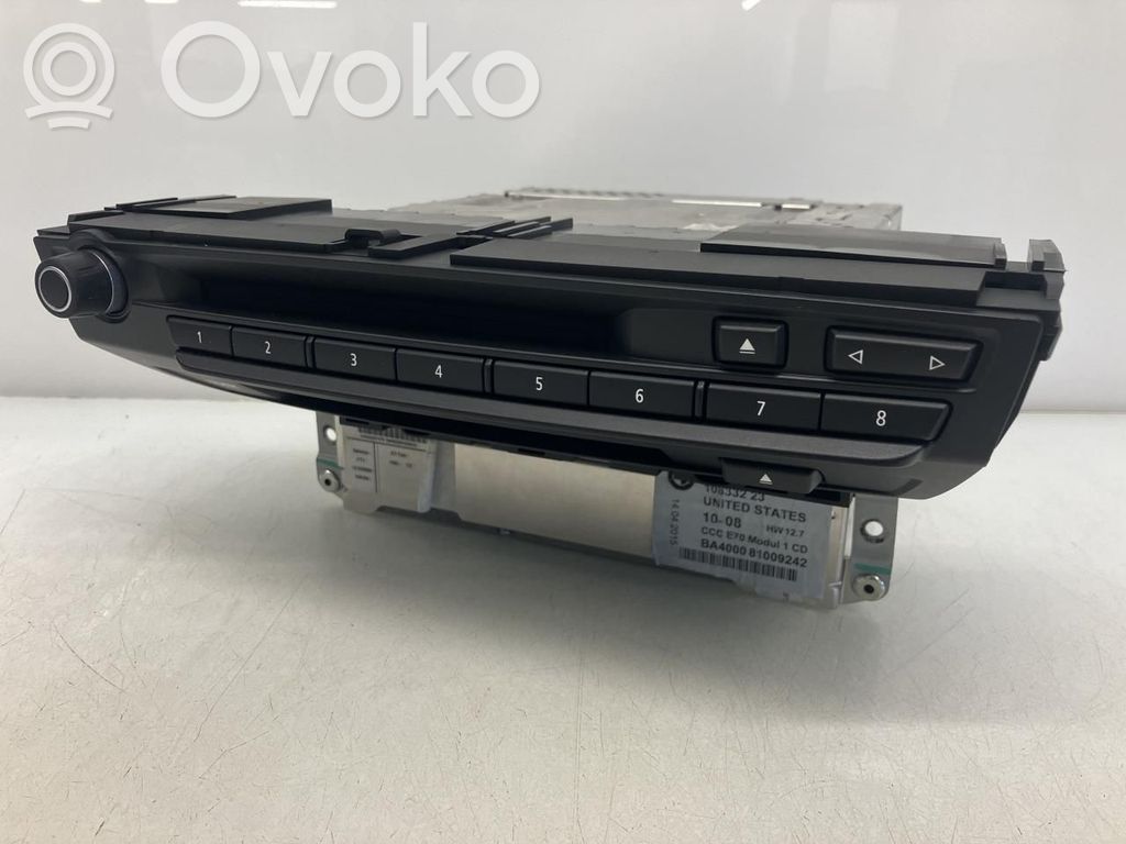 BMW X5 E70 Unidad delantera de radio/CD/DVD/GPS 