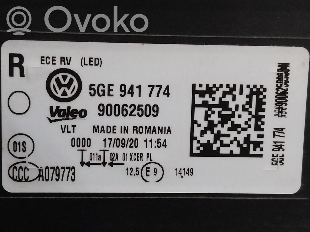 Volkswagen e-Golf Faro/fanale