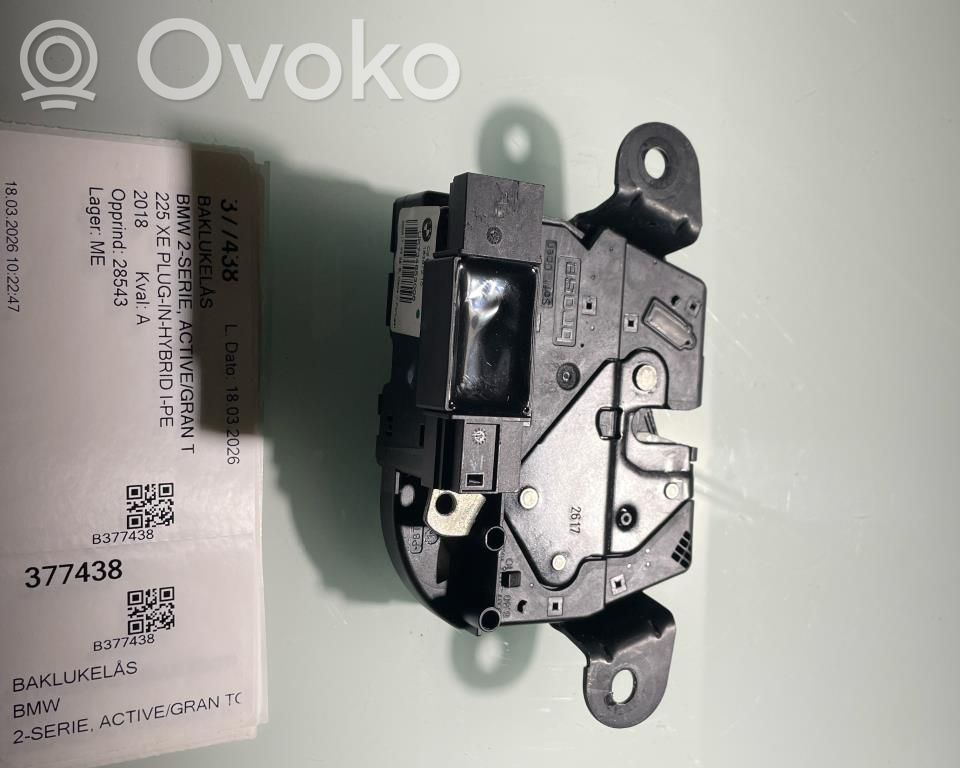 BMW 2 F45 Zamek klapy tylnej bagażnika 