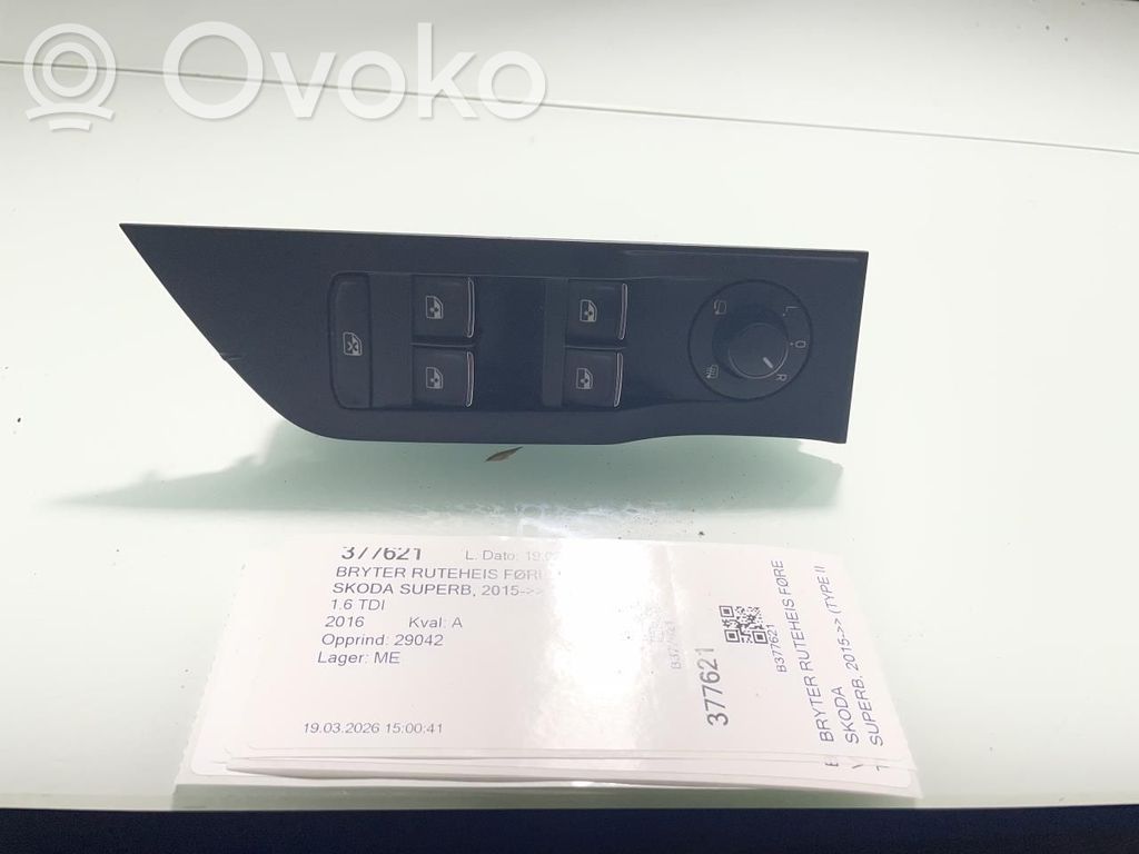 Skoda Superb B8 (3V) Electric window control switch 