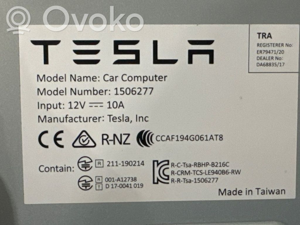 Tesla Model 3 Autres unités de commande / modules 