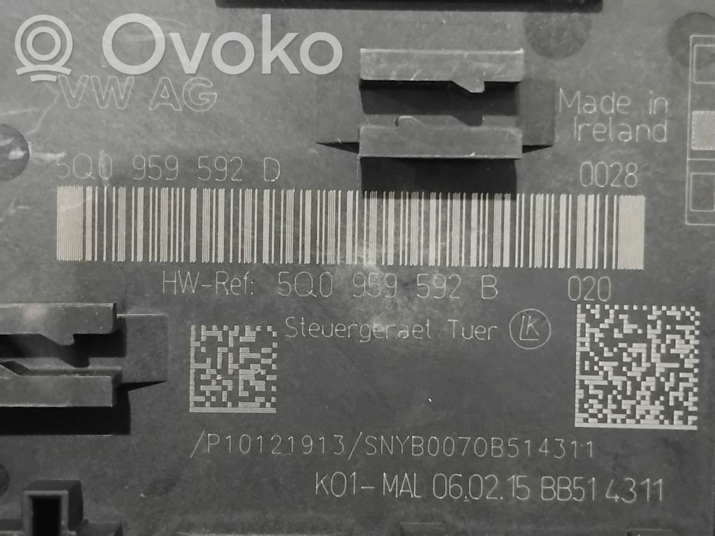 Door control unit/module   5Q0959592D,5Q0959592D,5Q0959592D,5Q0959592D