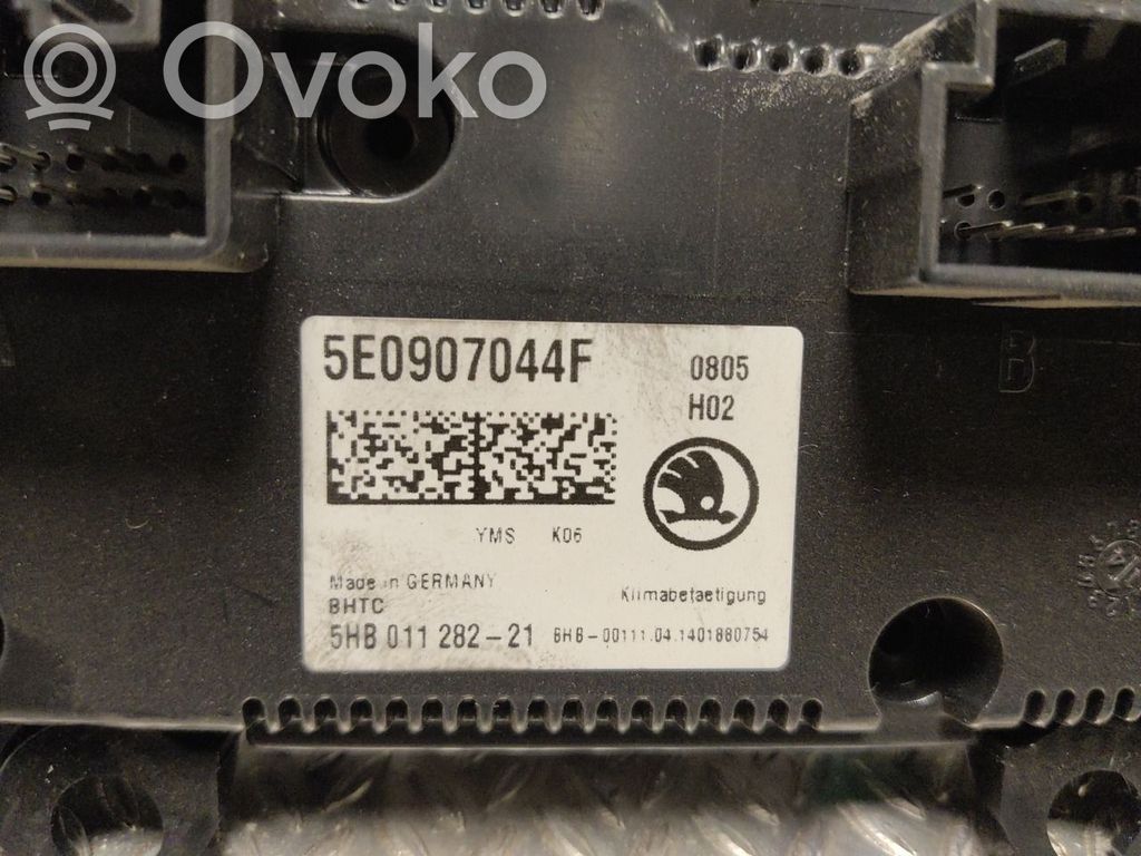 Skoda Octavia Mk3 (5E) Console centrale, commande chauffage/clim