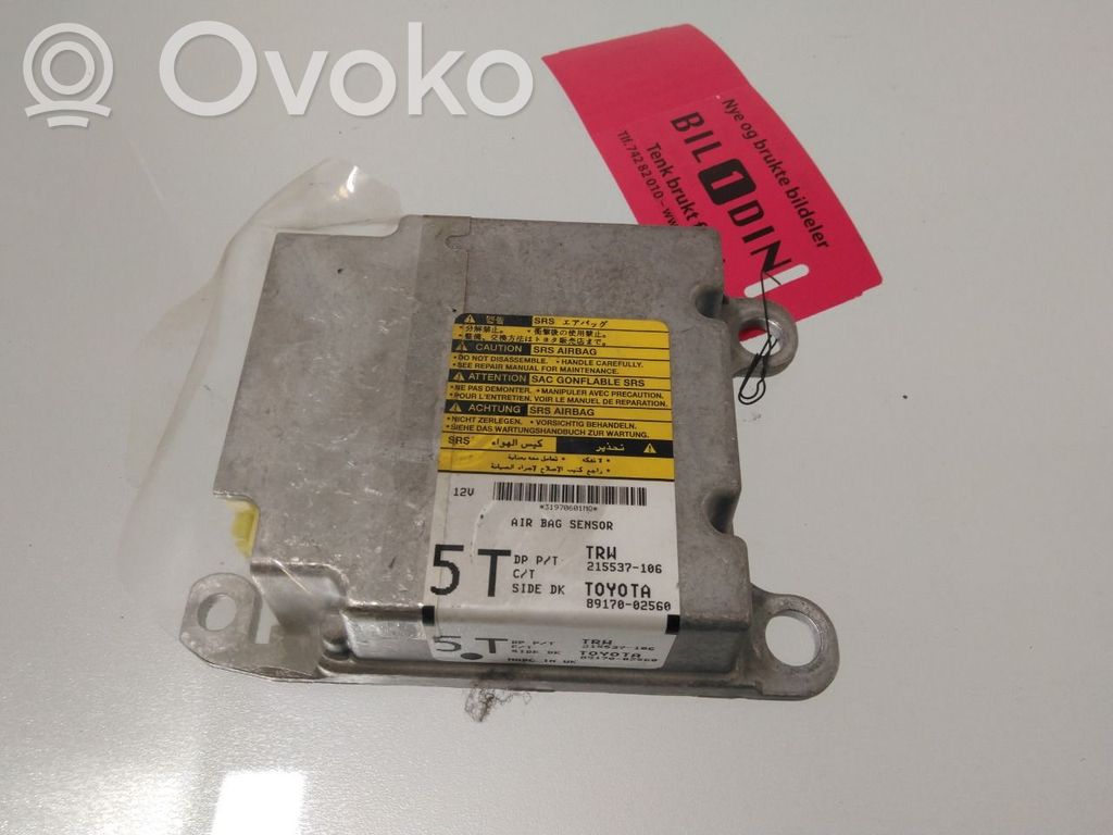 Toyota Auris 150 Centralina/modulo airbag 
