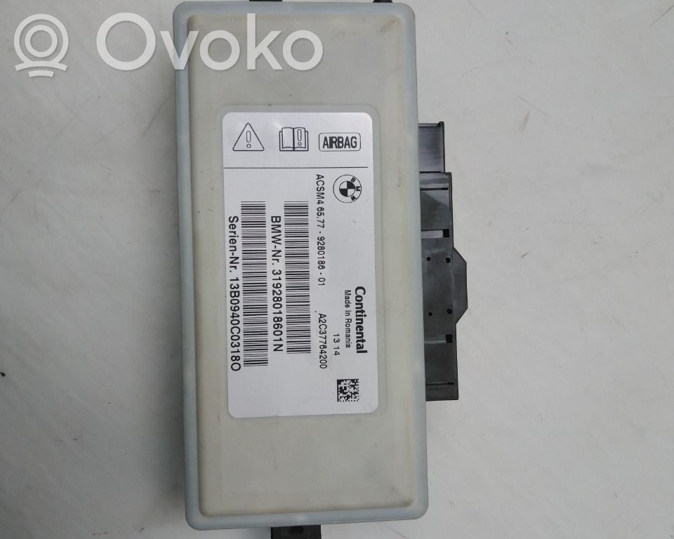 BMW 5 F10 F11 Centralina/modulo airbag 