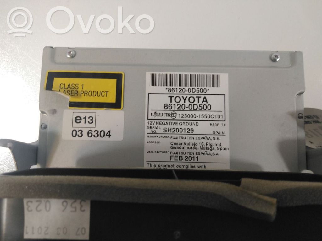 Toyota Yaris Unitate principală radio/CD/DVD/GPS