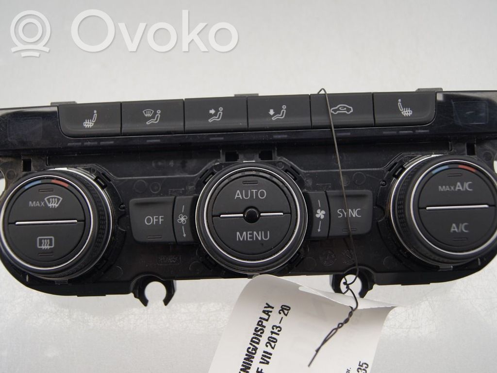 Volkswagen Golf VII Console centrale, commande chauffage/clim 