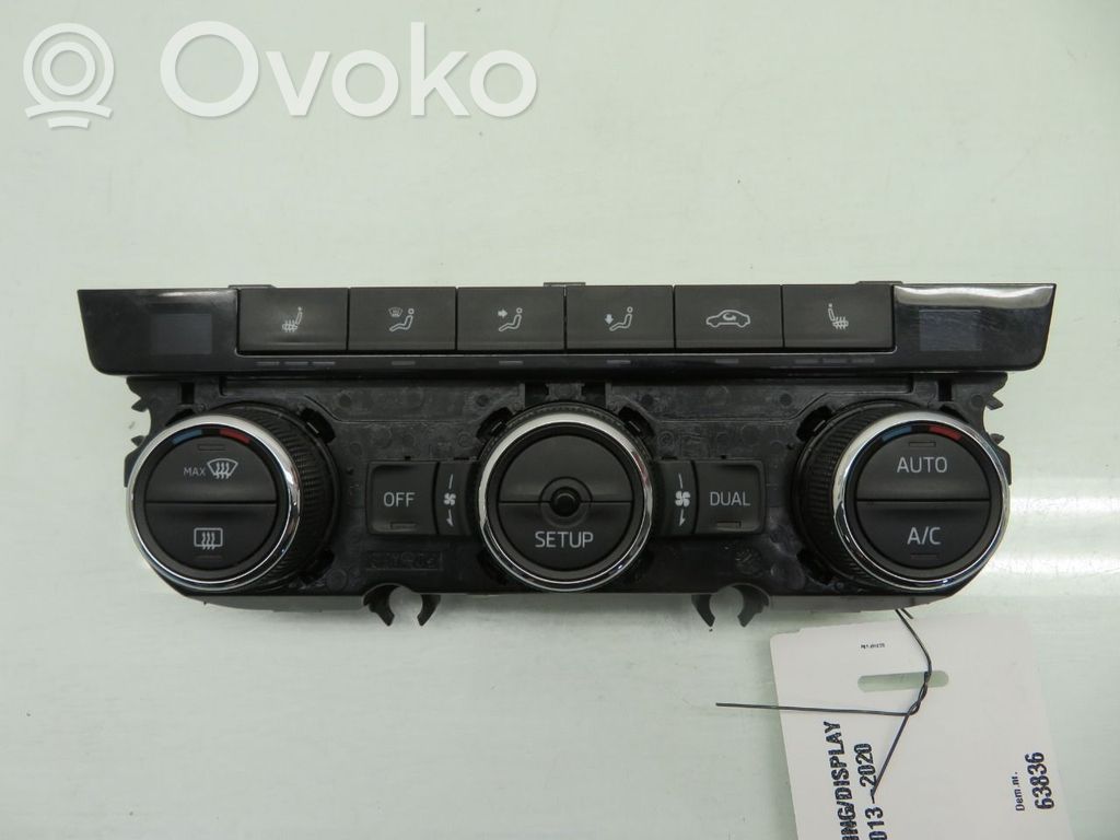 Skoda Octavia Mk3 (5E) Console centrale, commande chauffage/clim