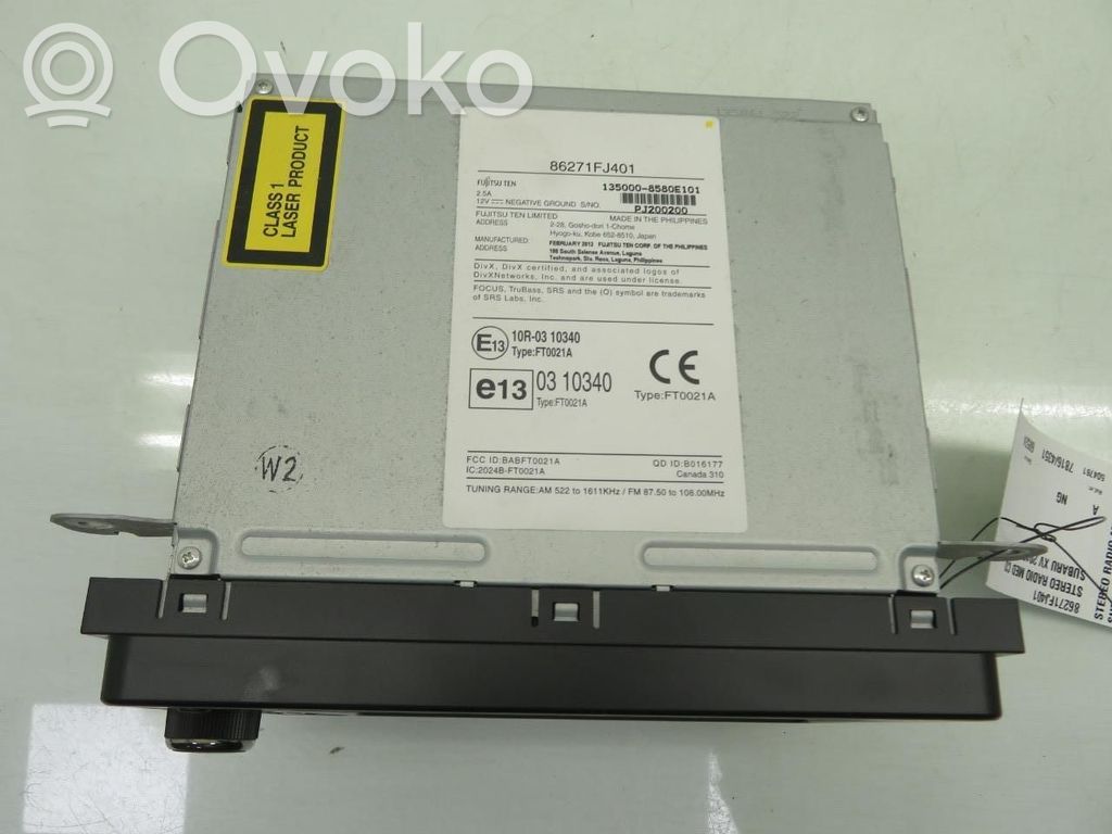 Subaru XV I Radio / CD-Player / DVD-Player / Navigation