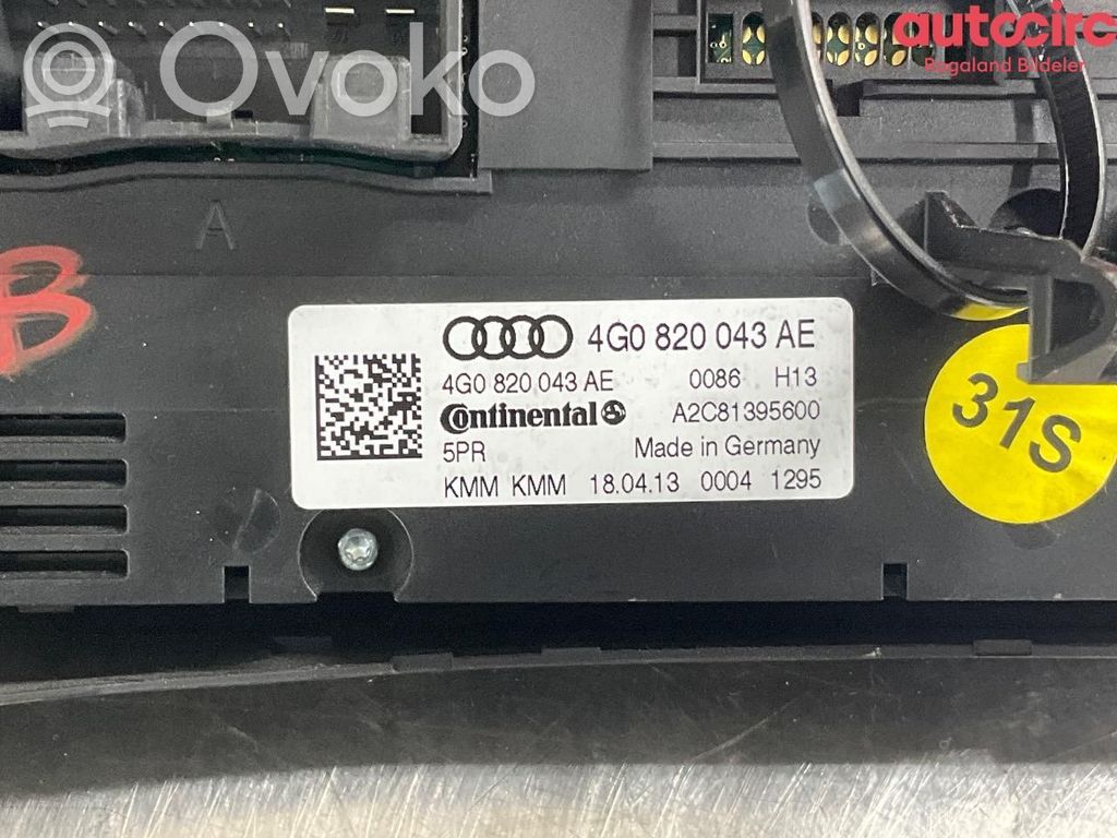 Audi A6 Allroad C7 Mascherina climatizzatore/regolatore riscaldamento