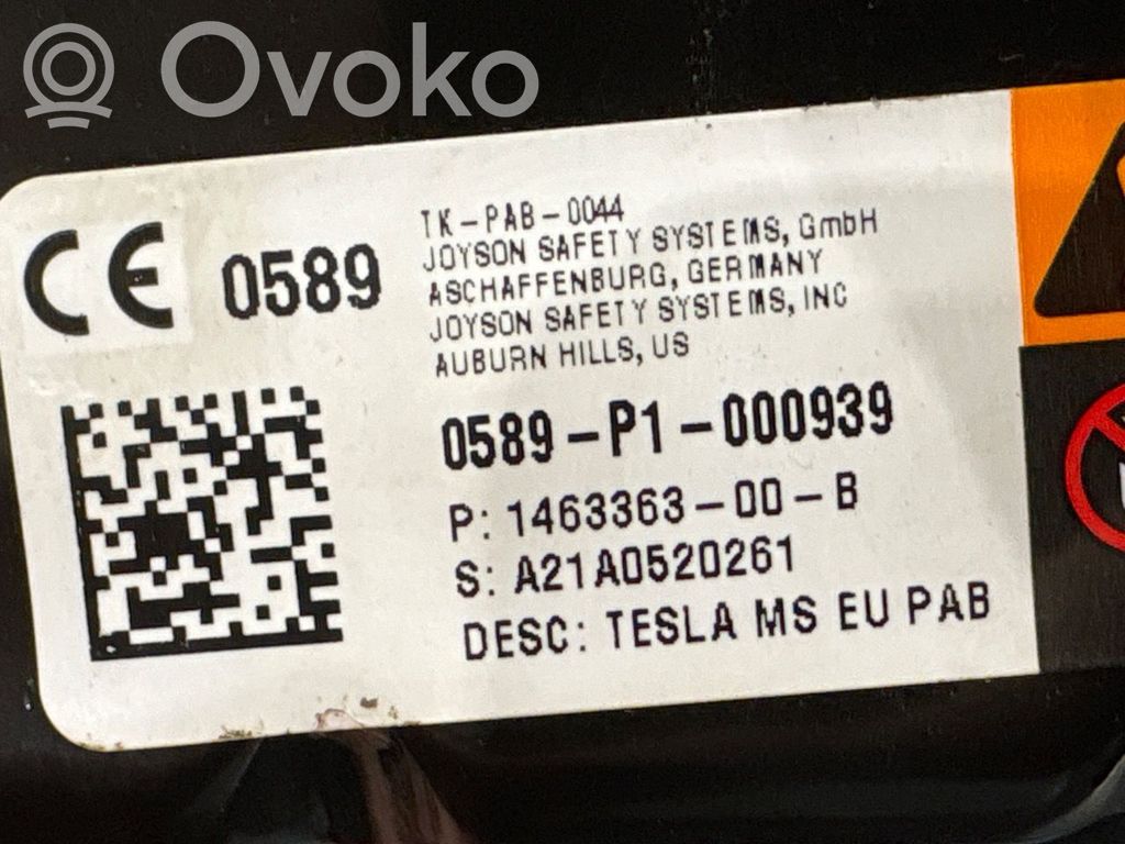 Tesla Model S Airbag de passager
