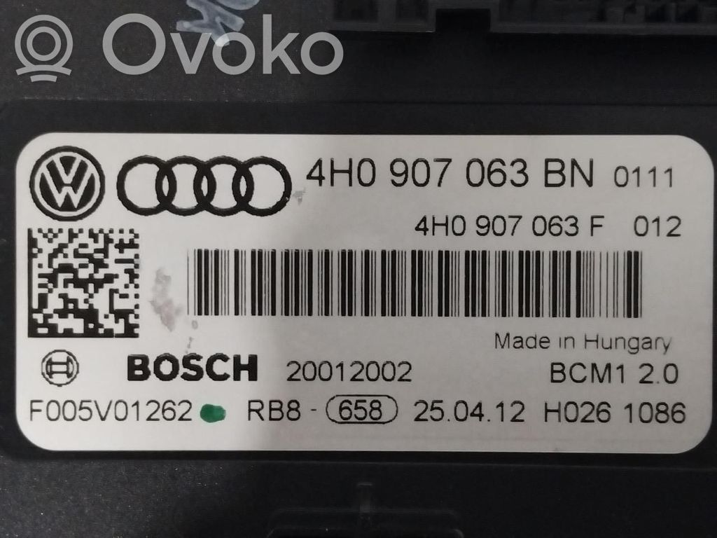 Audi A6 S6 C7 4G Unidad de control/módulo de carrocería central