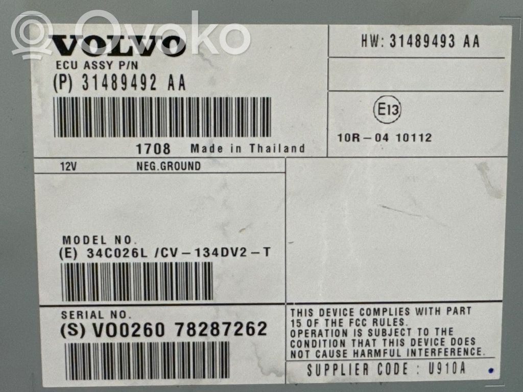 Volvo V60 Wzmacniacz audio