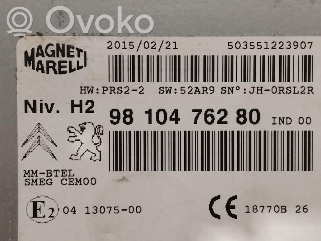 Peugeot 308 Radio/CD/DVD/GPS-pääyksikkö 