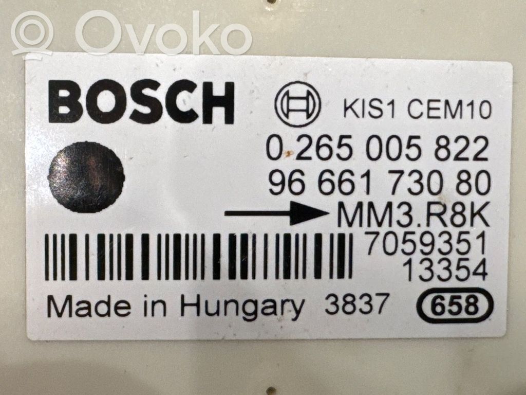 Citroen Berlingo Vakaajan pitkittäiskiihtyvyystunnistin (ESP) 