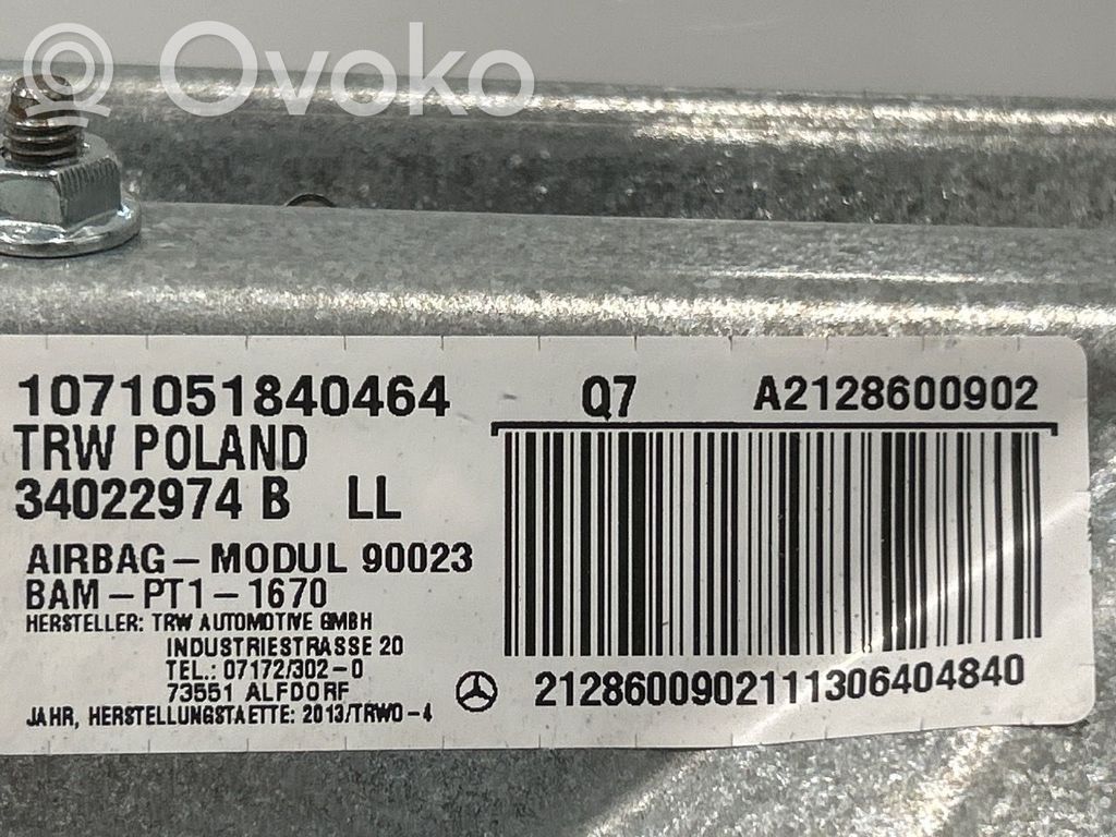 Mercedes-Benz E W212 Knee airbag 