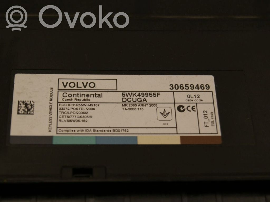 Volvo S60 Блок управления без ключа