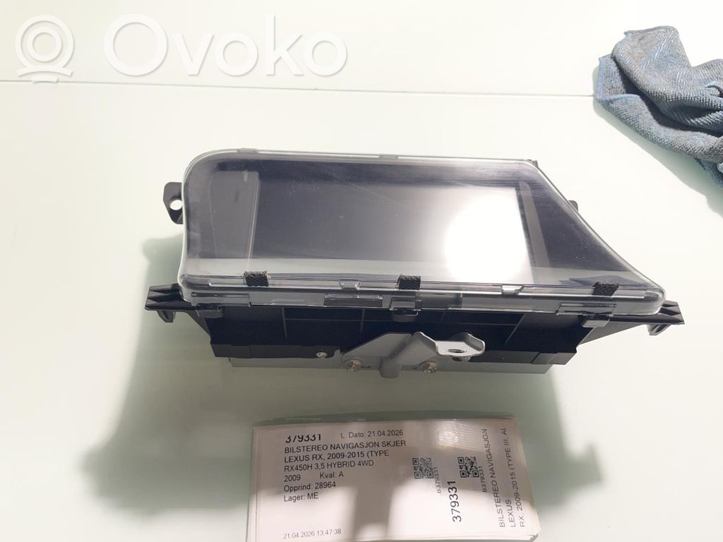 Lexus RX III Bildschirm / Display / Anzeige 