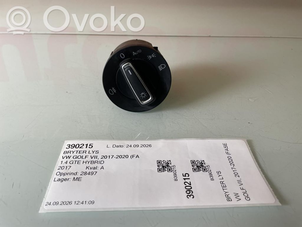 Volkswagen Golf VII Przełącznik świateł 