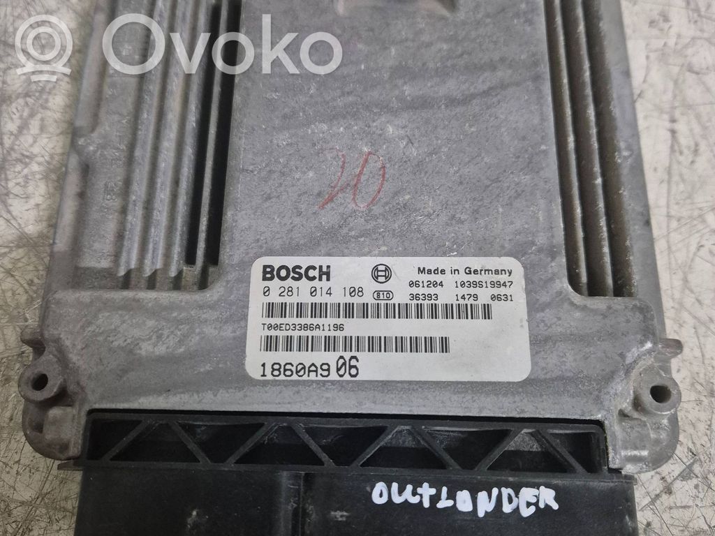 Engine control unit/module   1039S19947,1860A906,0281014108