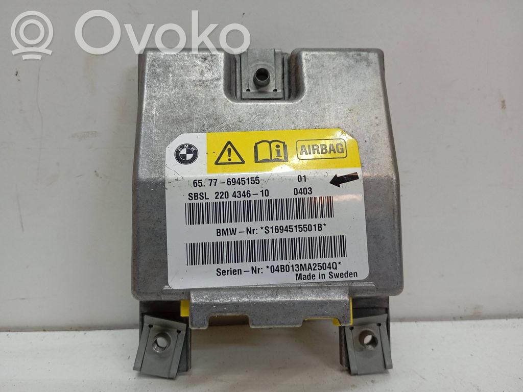 Module de contrôle airbag   6945155,220434610,S1694515501B,04B013MA2504Q