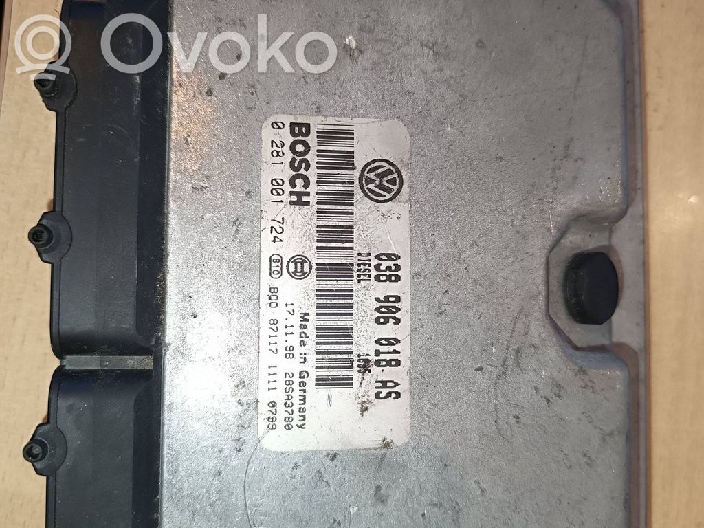 Engine control unit/module   038906018AS,28SA3780,0281001724