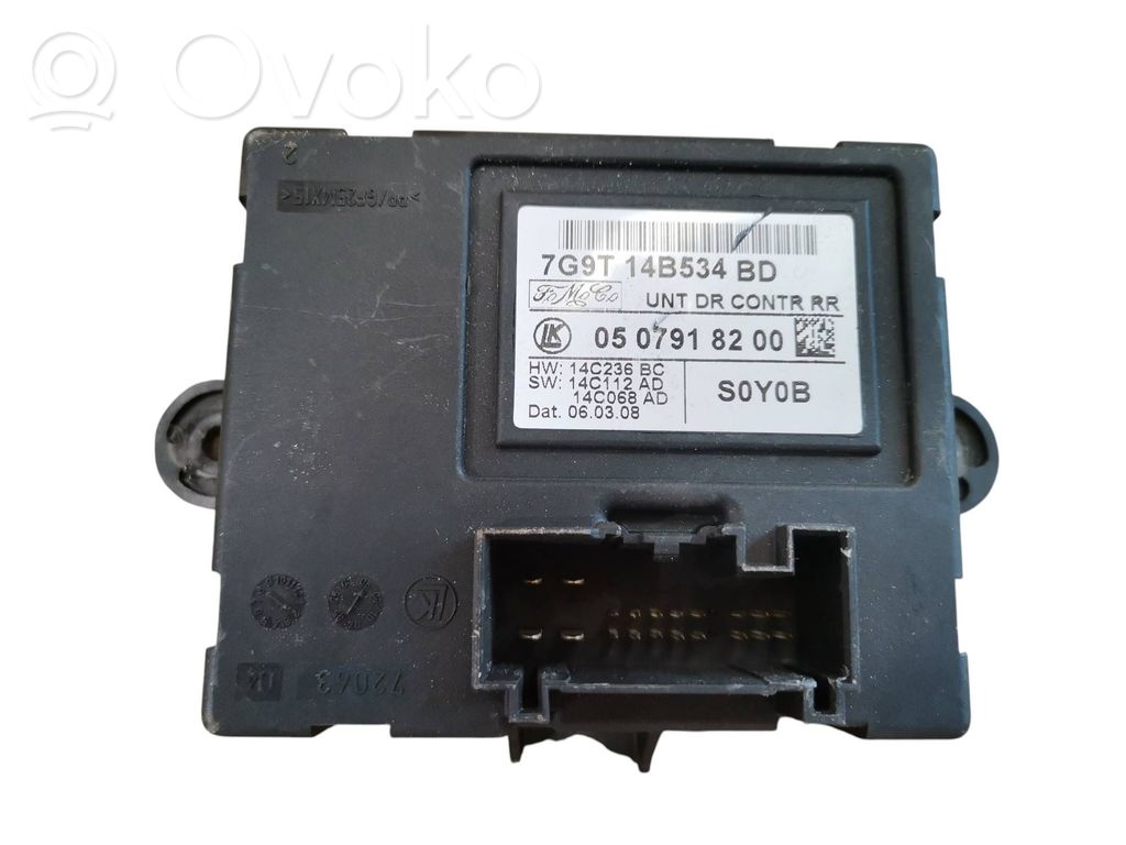 Unité de commande module de porte   0507918200,7G9T14B534BD,14C236BC