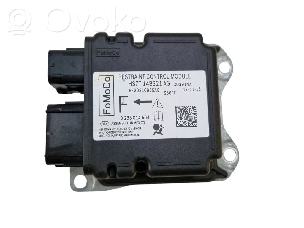 Sterownik / Moduł Airbag   HS7T14B321,HS7T14B321AG,6F20310955AG,0285014504,CD391NA,S66FF