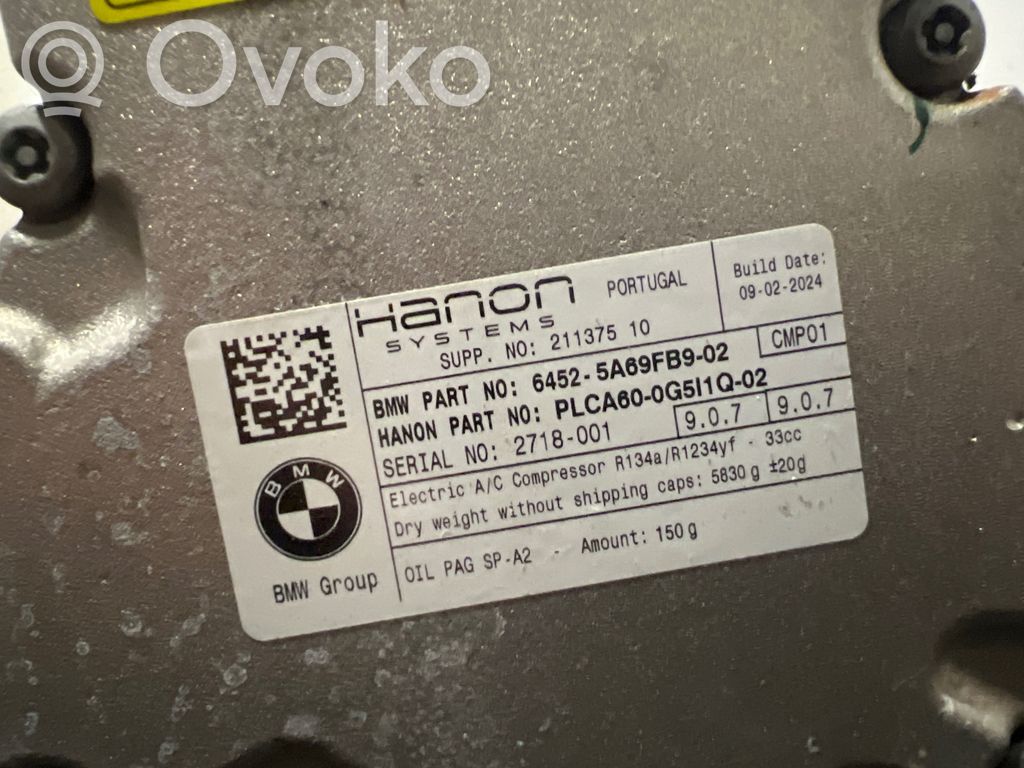BMW i4 Air conditioning (A/C) compressor (pump) 