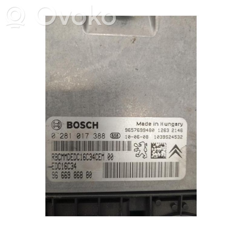 Citroen C3 Engine control unit/module 