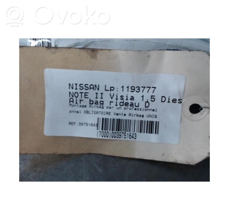 Nissan Note (E12) Kopfairbag 