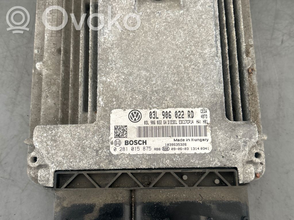 Engine control unit/module ECU   03L906022RD,03L906022GQ,0281015875