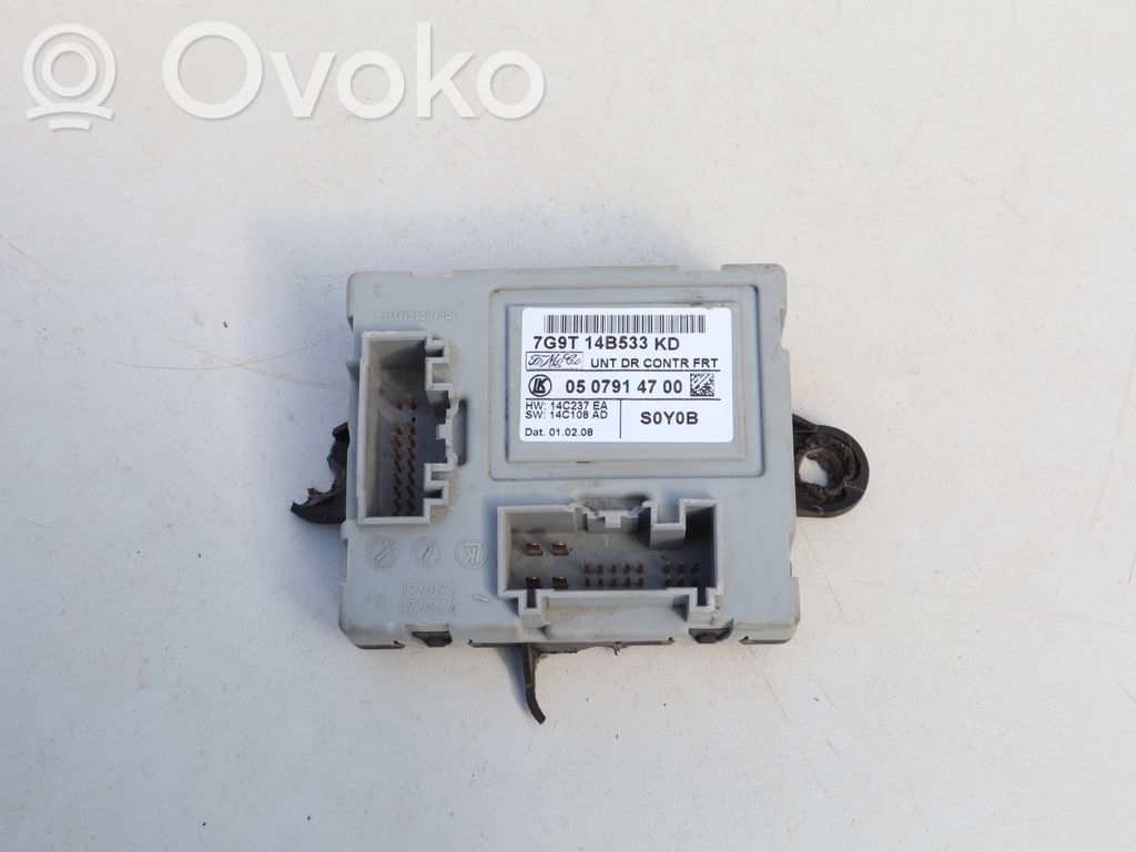 Unité de commande module de porte   7G9T14B533KD