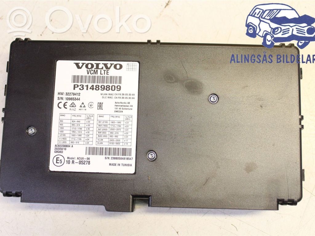 Other control units/modules   36003310,P31489809,P31489809