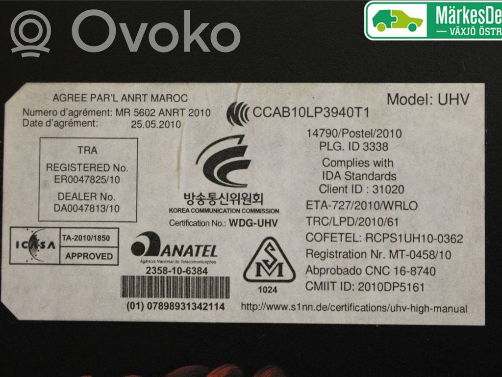 Opel Mokka Other control units/modules 