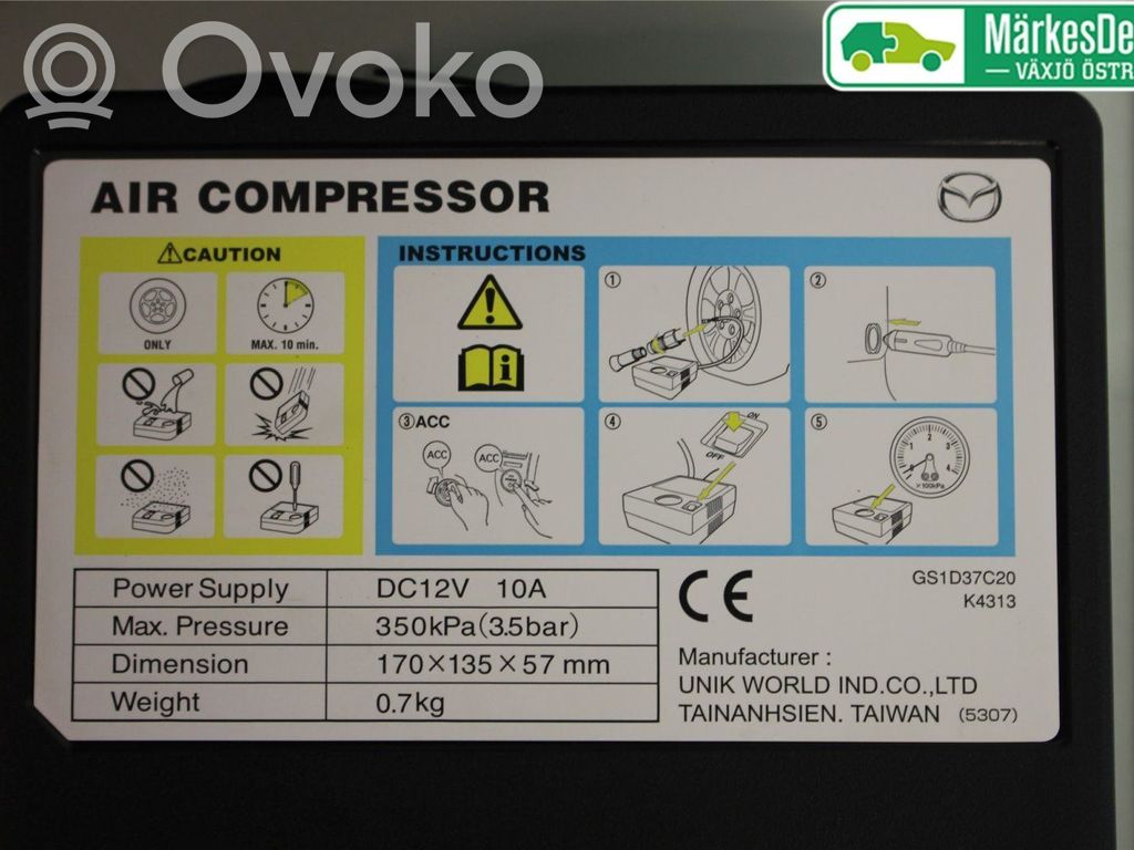 Tire air pump compressor   GS1D37C00A,GS1D37C20,GS1D37C20