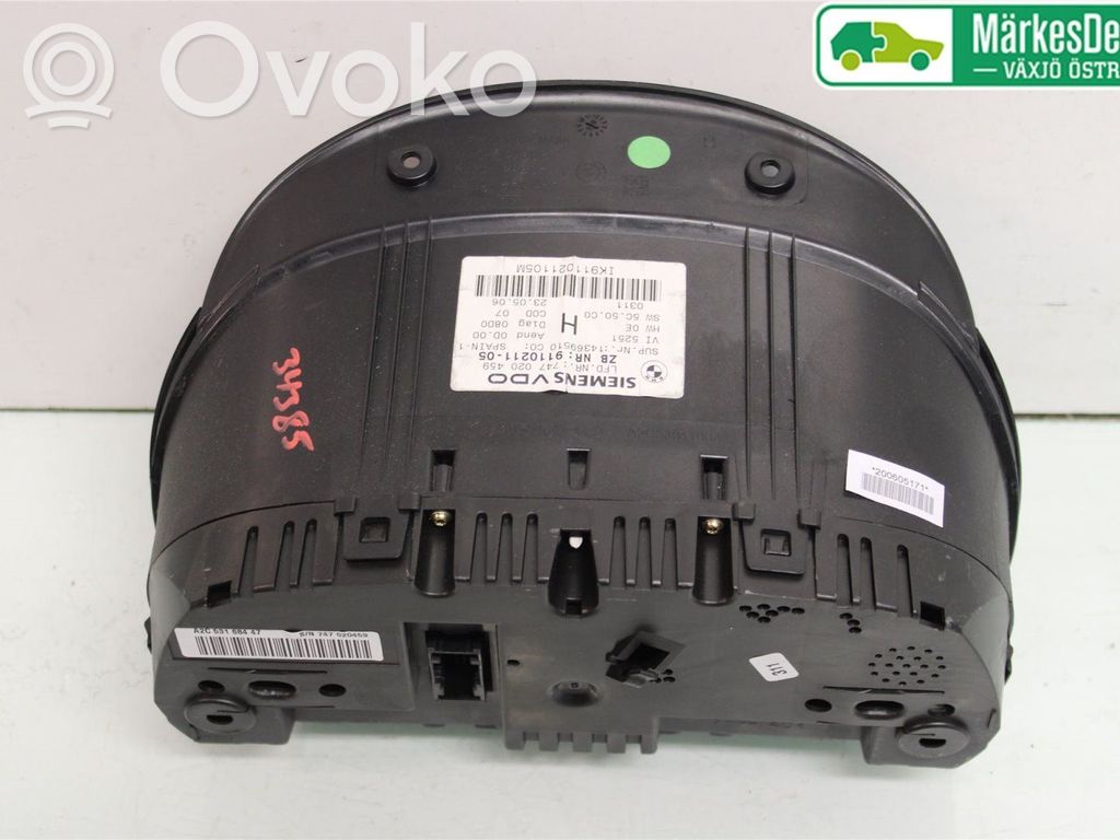 BMW 3 E90 E91 Speedometer (instrument cluster) 