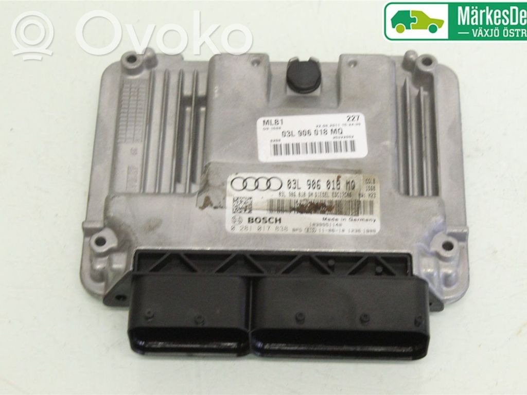 Injection control unit/module   03L906018MQ,0281017838,03L906018MQ