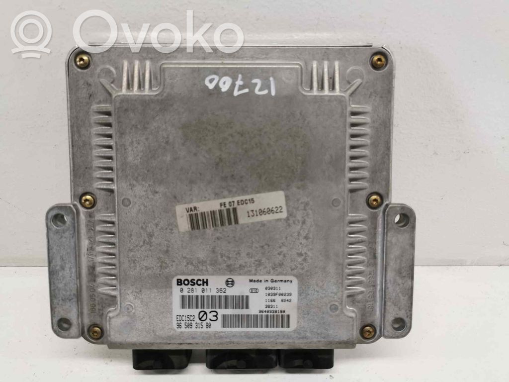 Engine control unit/module   9650931580,0281011362,EDC15C203