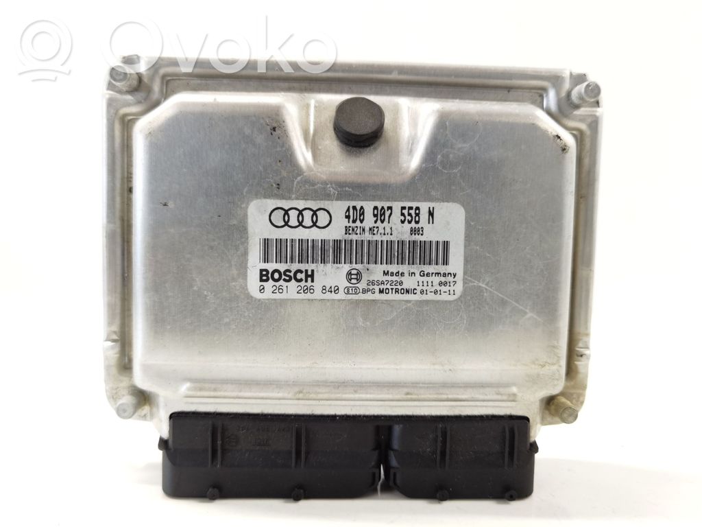 Engine control unit/module   4D0907558N,0261206840