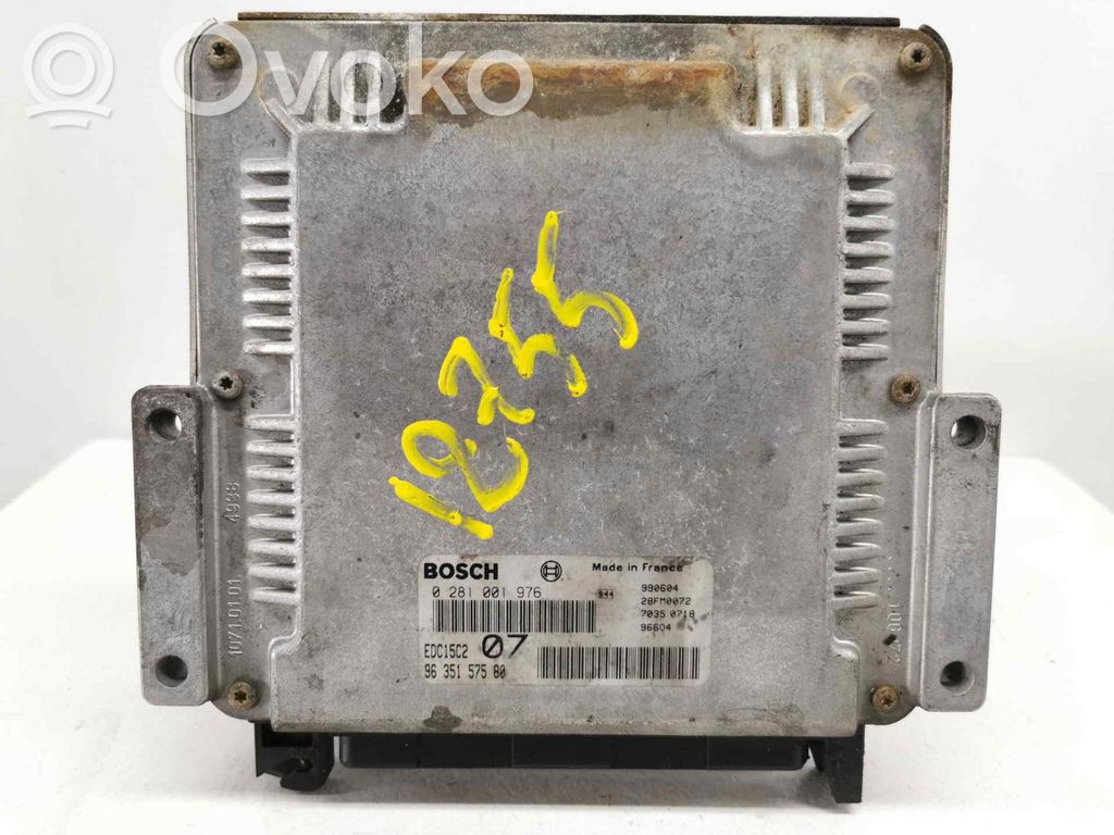 Engine control unit/module   9635157580,0281001976,EDC15C207