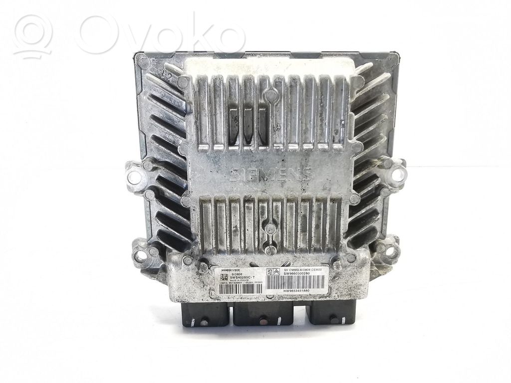 Unidad de control/módulo del motor   9660300280,9653451880,5WS40285CT