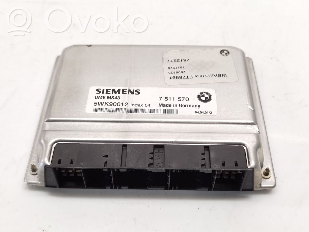 Unidad de control/módulo del motor   7511570,5WK90012