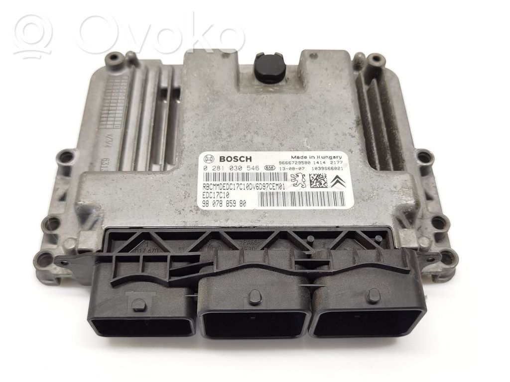 Unidad de control/módulo del motor   9807885980,9666729580,0281030546