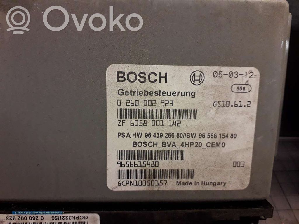 Peugeot 407 Injection control unit/module 