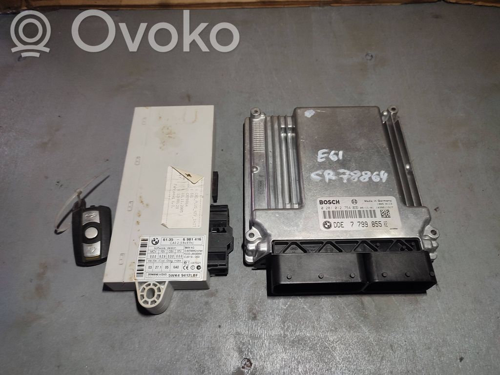 BMW 5 E60 E61 Engine ECU kit and lock set 